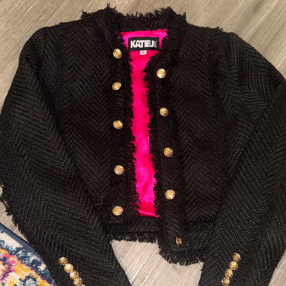 Katie J NYC Samantha Boucle Jacket